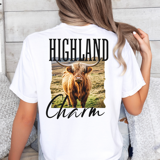 Highland Cow Shirt, Comfort Colors, Farm, Country, (30)