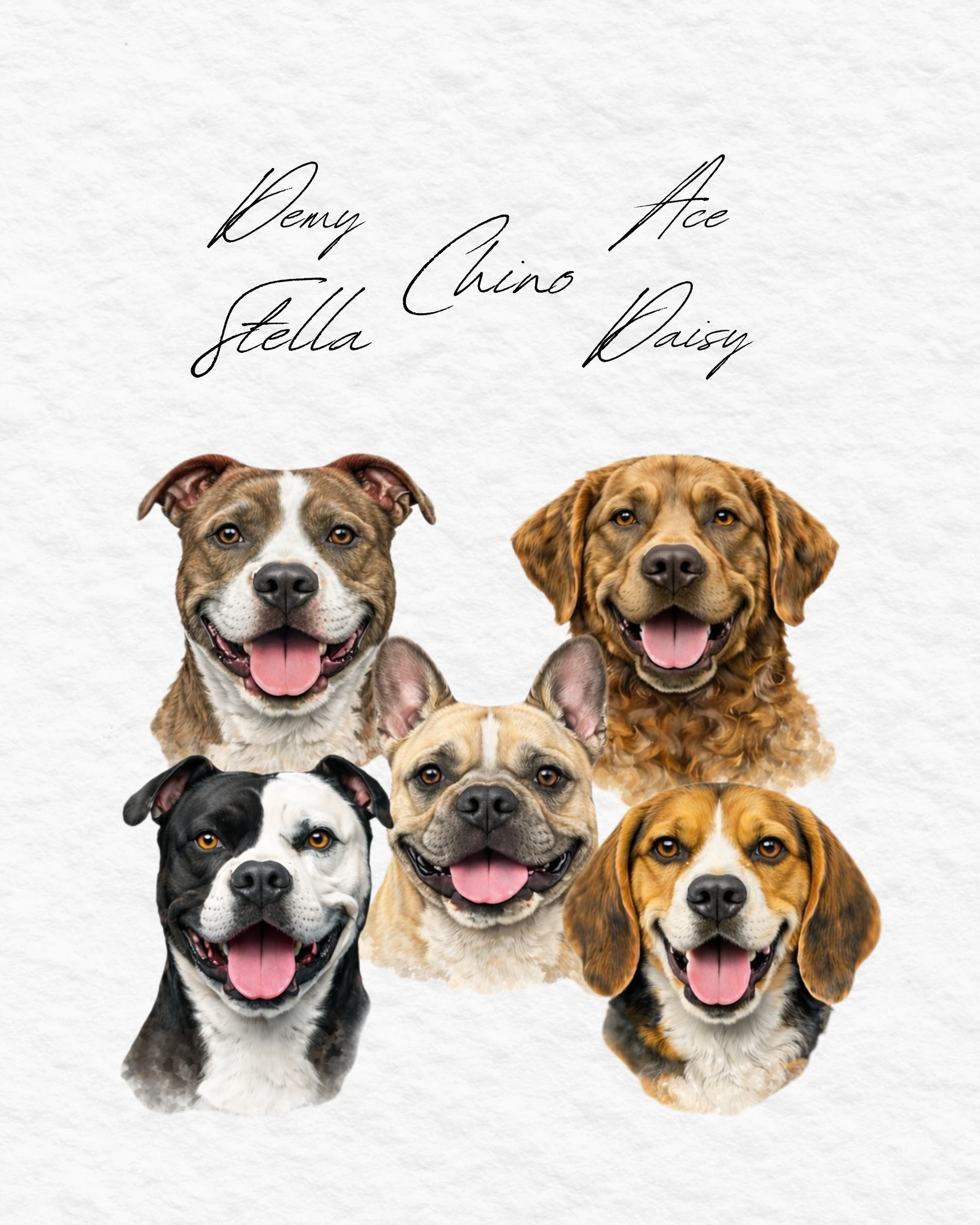 Custom Pet Portraits, Your Pet Sketch, Personalized Digital Dog Portraits, Personalized Pitbull, Bully, Pittie, Dog Portrait, Watercolor Pet Painting, Pet Memorial Art - Staggs Styles Co