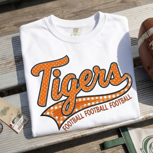Tiger Football Shirt | School Spirit Tee | Football Mama Tee | Orange