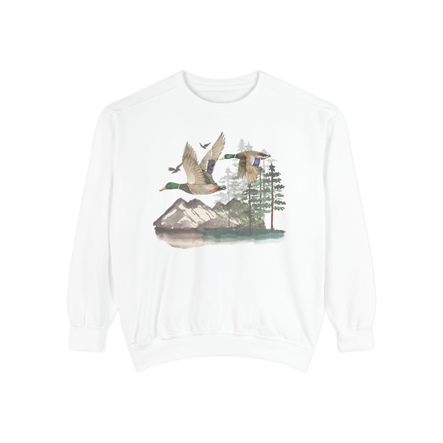 Duck Sweatshirt, Comfort Colors, Nature, Outdoors, Duck Hunting, Mallard, Cotton, Trendy