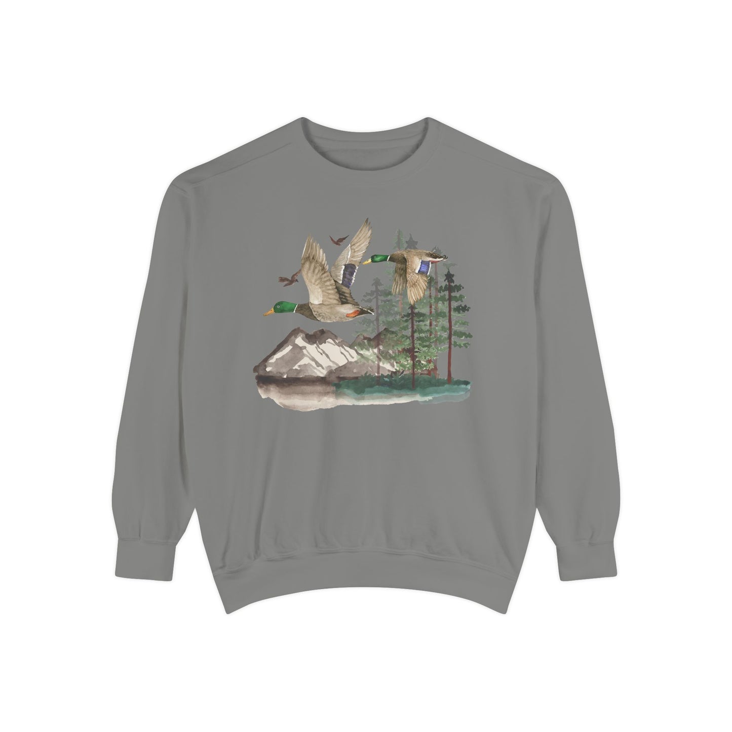 Duck Sweatshirt, Comfort Colors, Nature, Outdoors, Duck Hunting, Mallard, Cotton, Trendy