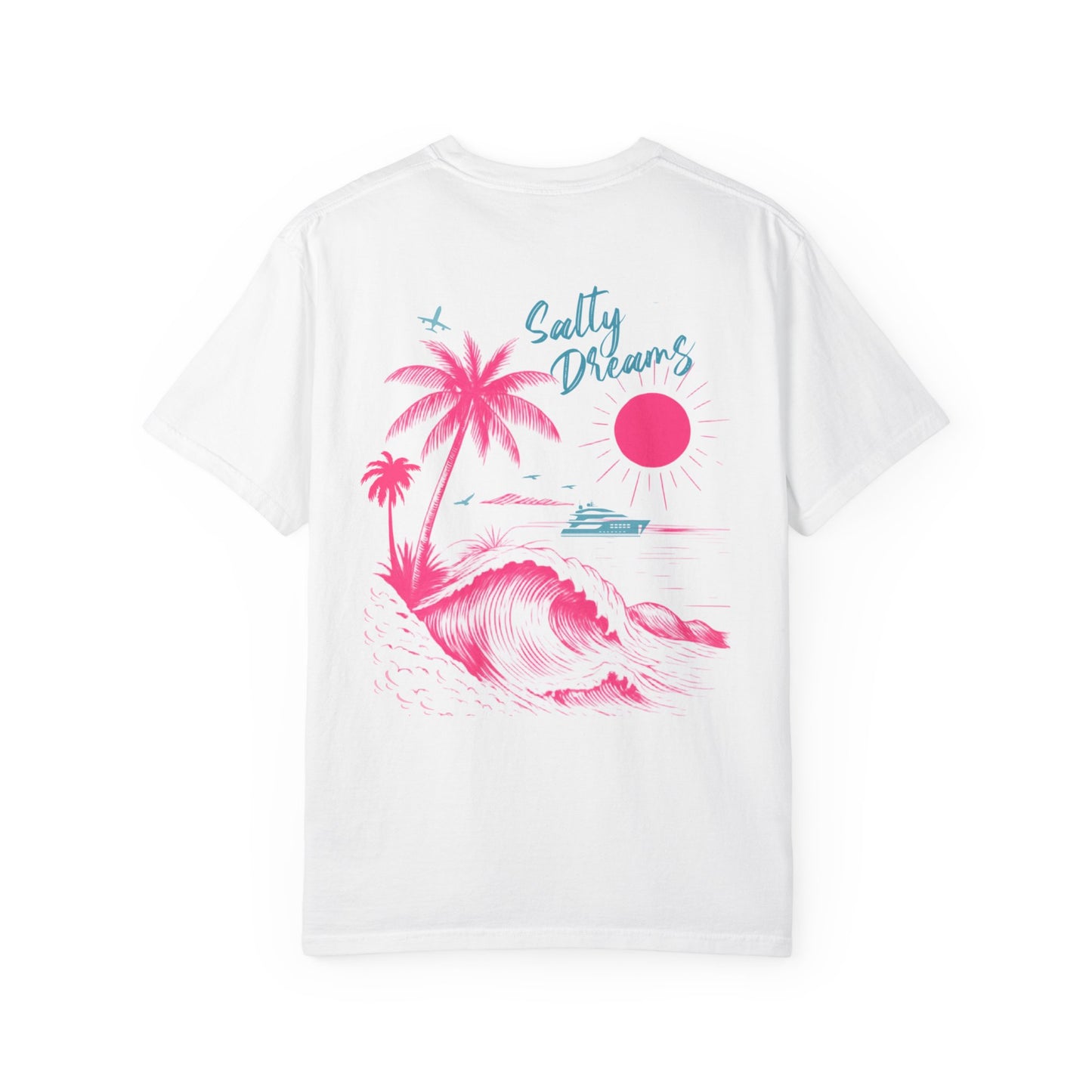 Salty Dreams Shirt, Summer, Ocean, Beach, Dolphin, Palm Tree, Vacation Tee