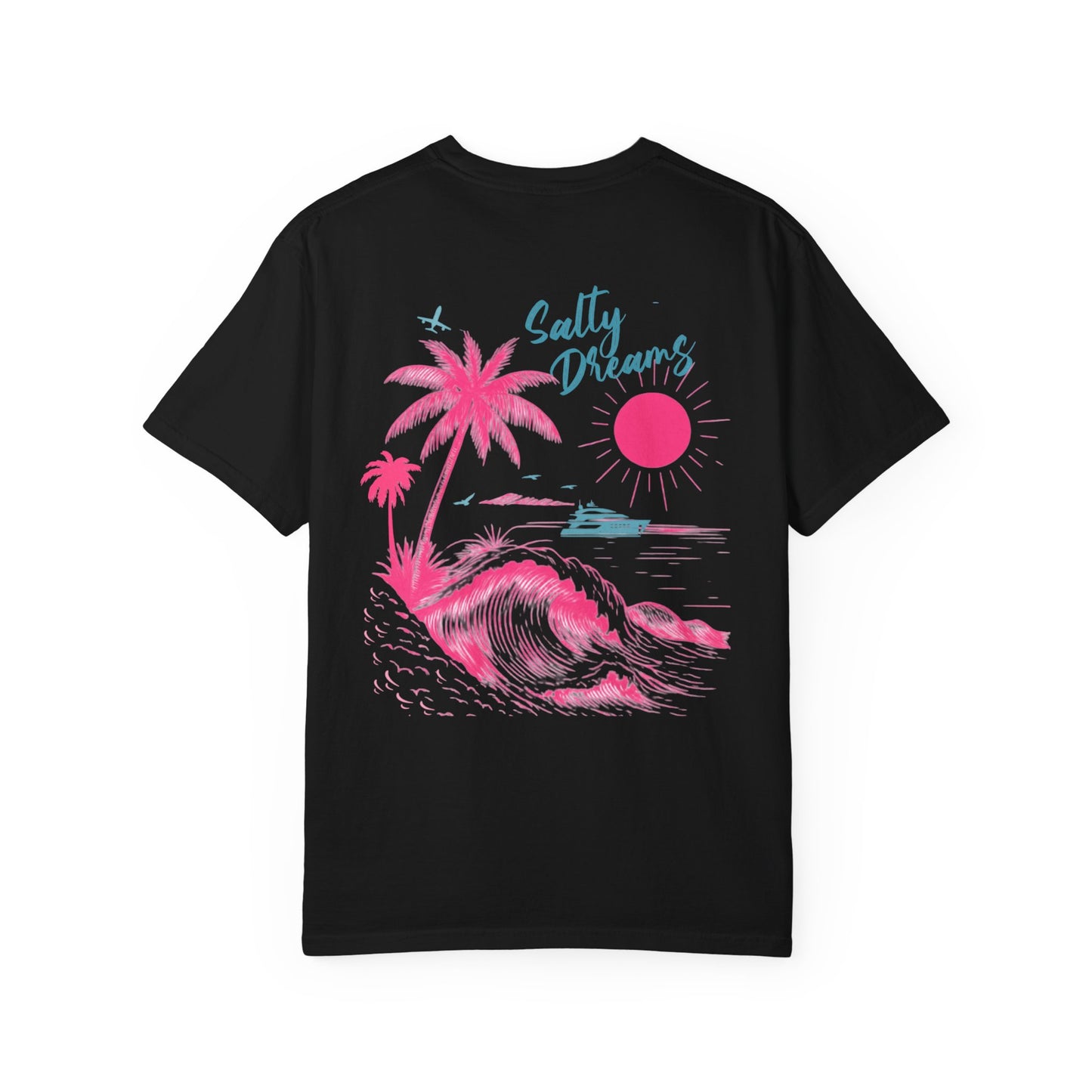 Salty Dreams Shirt, Summer, Ocean, Beach, Dolphin, Palm Tree, Vacation Tee