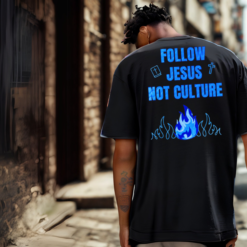 Follow Jesus Not Culture Shirt, Big & Tall Size, Faith, Christian Clothing