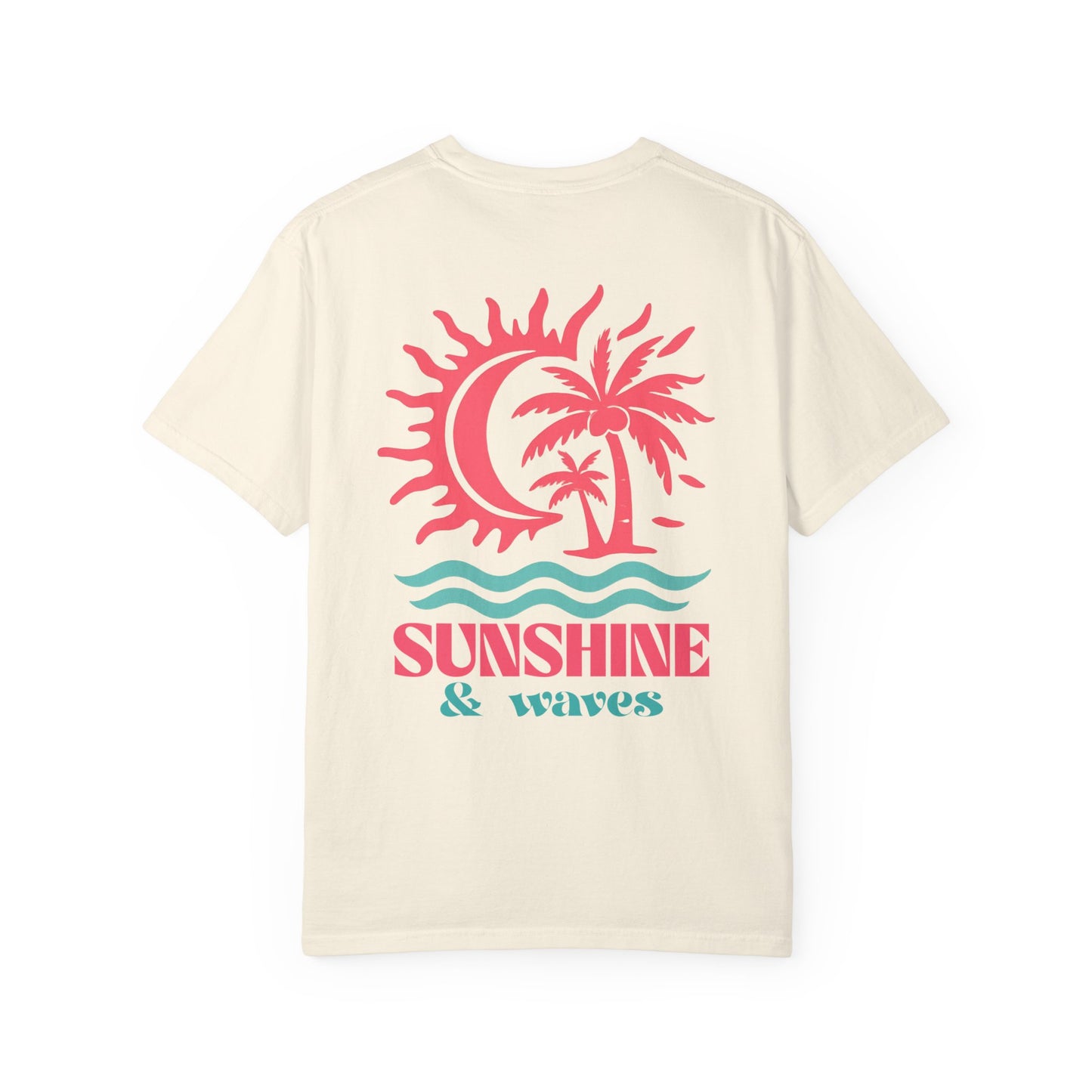 Summer Waves Shirt, Beach, Palm Tree Tee, Summer, Sunshine, Ocean, Tropical, Vacay Tee, Graphic T-Shirt