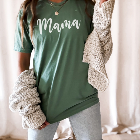 Personalized Shirt, Customization, Comfort Colors, Mama, Sister, Bride, Aunt, G-Ma, Mimi, Nonny, Trendy, Vintage Thrift Style, Soft Cotton, Gift, (28)