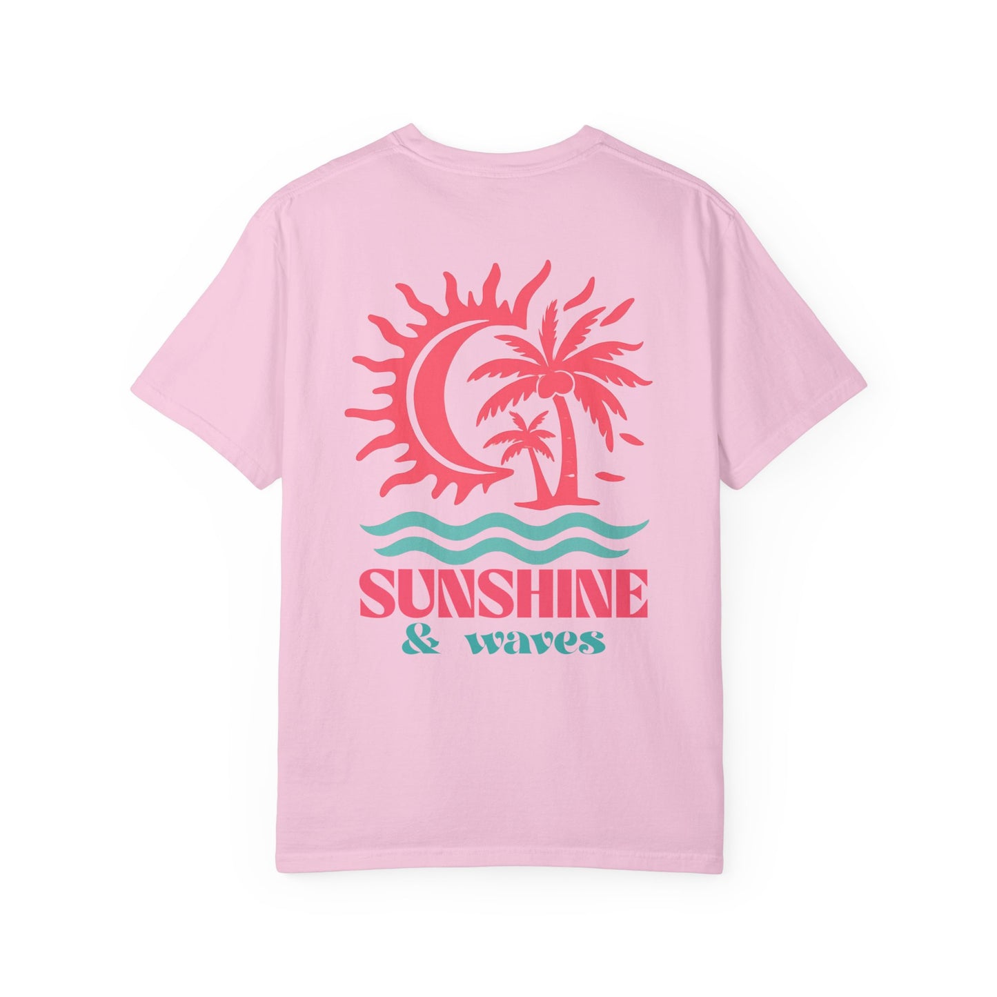 Summer Waves Shirt, Beach, Palm Tree Tee, Summer, Sunshine, Ocean, Tropical, Vacay Tee, Graphic T-Shirt