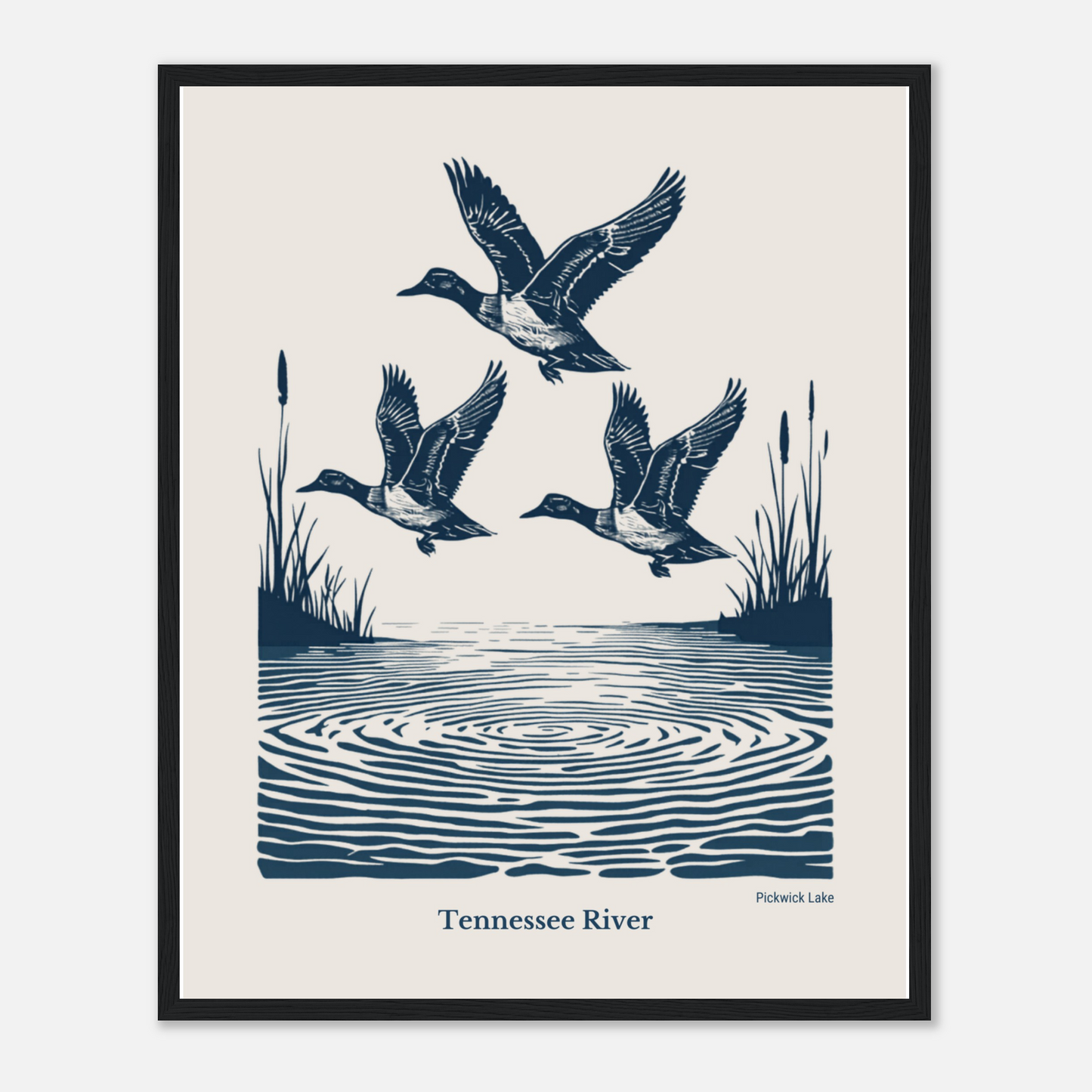 Set of 3 Vintage Tennessee River Duck Framed Prints